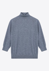 The Row Cashmere Turtleneck Sweater Gray 8282Y498/P_THERO-CHG