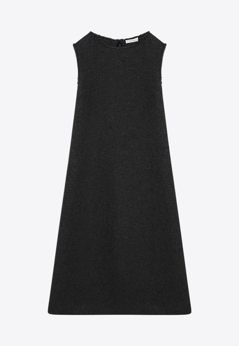 The Row Amor Sleeveless Wool-Blend Midi Dress Gray 8369W1439/P_THERO-DGM