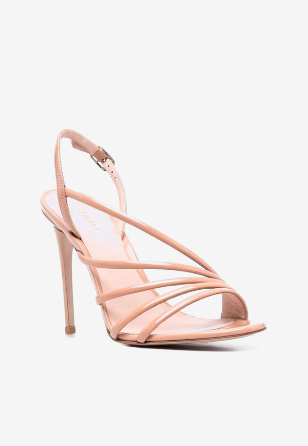 Le Silla Scarlett 110 Sandals in Patent Leather Nude 8536S100R1PPKAB 152