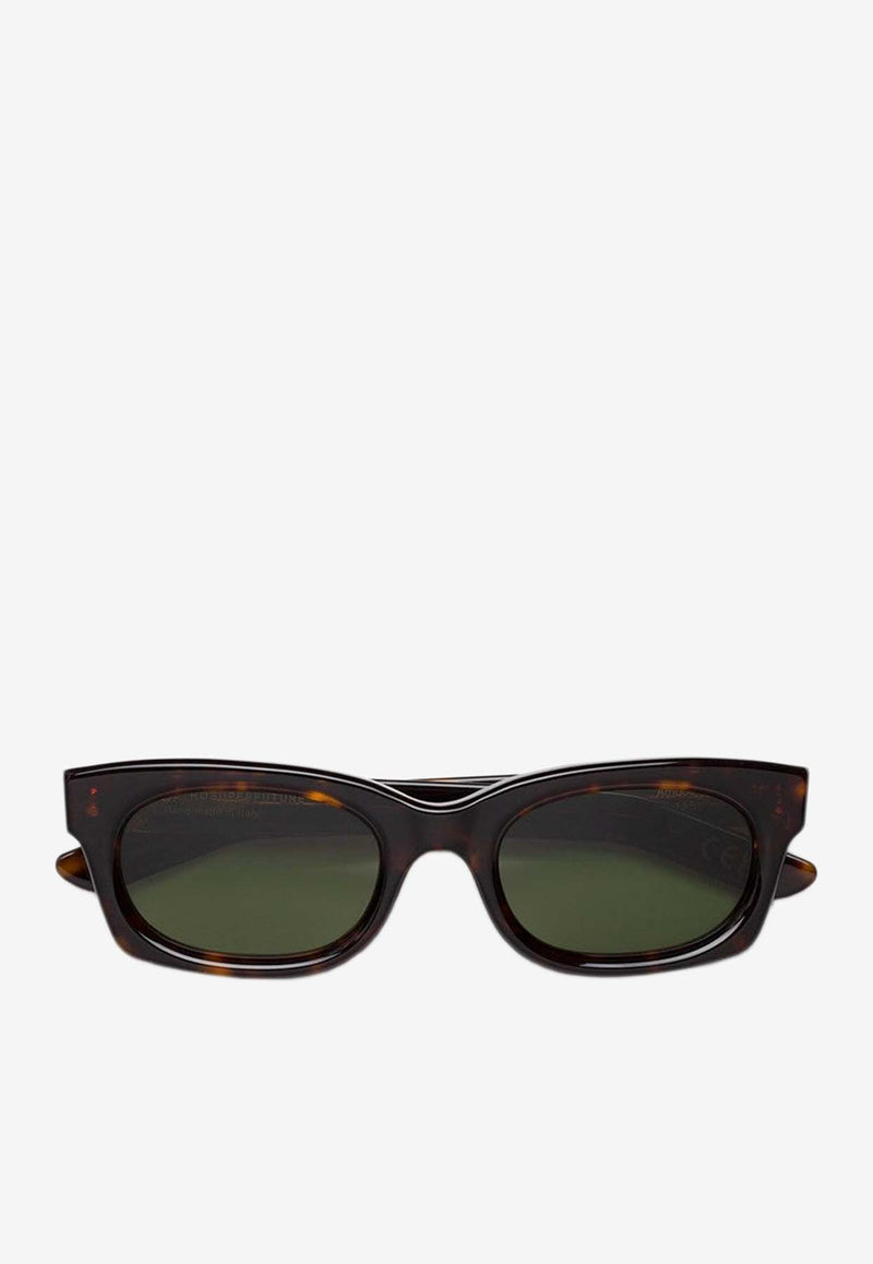 Retrosuperfuture Ambos 3627 Tortoiseshell Square Sunglasses Green 85Z-I436PVC/O_SUPER-3627