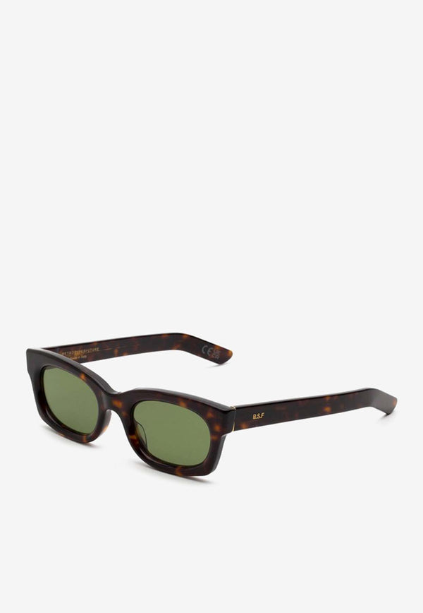 Retrosuperfuture Ambos 3627 Tortoiseshell Square Sunglasses Green 85Z-I436PVC/O_SUPER-3627