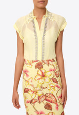 Zimmermann Matchmaker Crystal-Embellished Blouse 8837TMATYELLOW