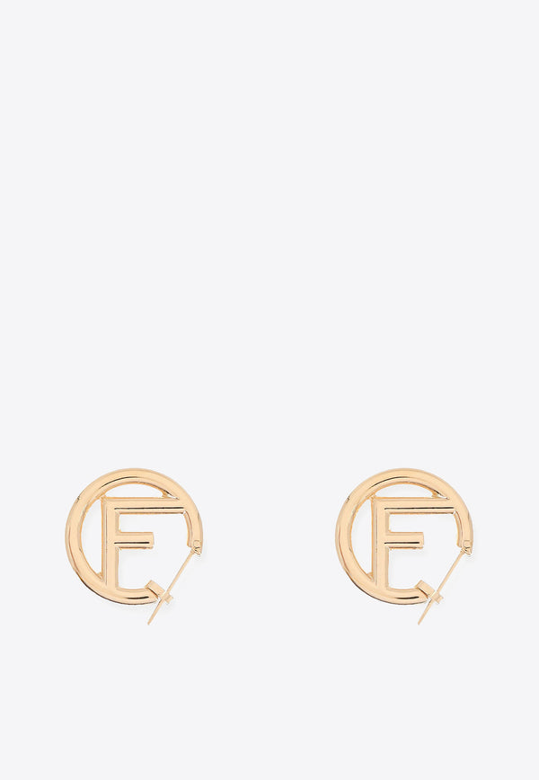 Fendi F is Fendi Hoop Earrings Gold 8AG745B08_F0CFK