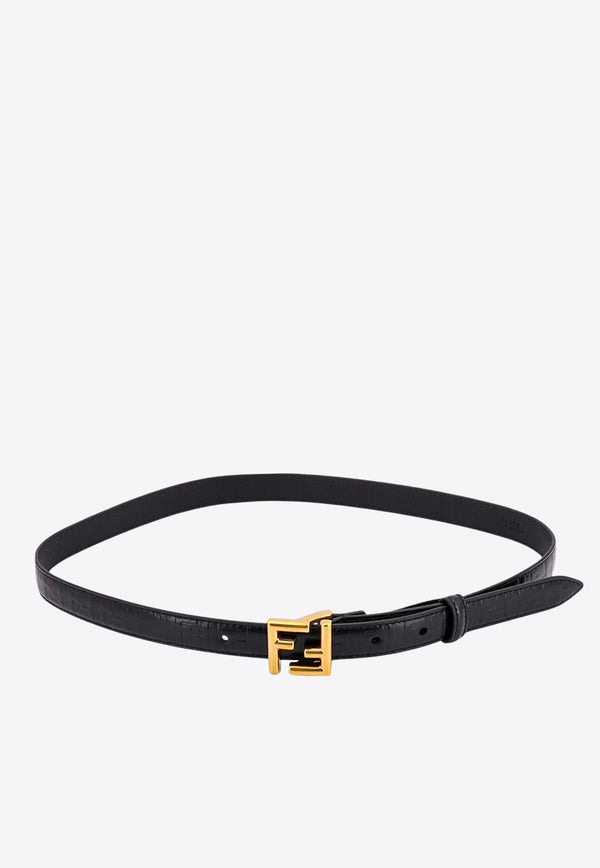 Fendi FF Buckle Leather Belt Black 8C0648AQ1V_F04TX