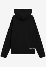 Moncler Grenoble Logo Embroidered Hooded Sweatshirt Black 8G000-108098U/Q_MONGR-999