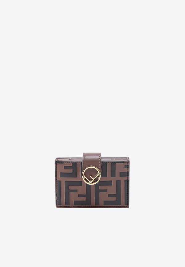 Fendi FF Monogram Leather Cardholder Brown 8M0301AAFM_F13VK