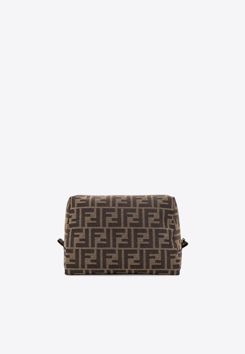 Fendi Medium FF Jacquard Vanity Pouch Brown 8N0171AKBI_F0XEC