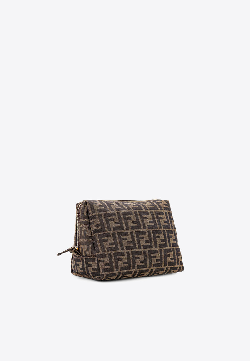 Fendi Medium FF Jacquard Vanity Pouch Brown 8N0171AKBI_F0XEC