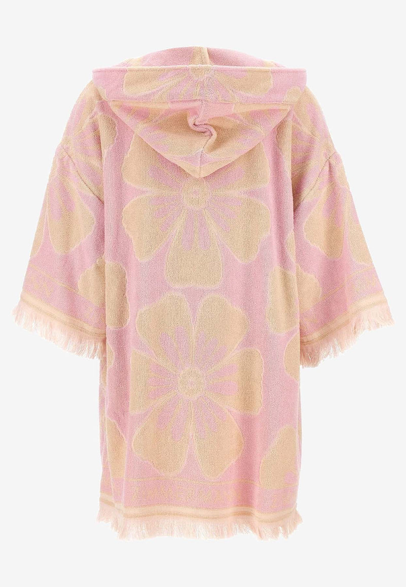 Zimmermann Pop Hooded Towel Mini Dress 9386DSS244PINK