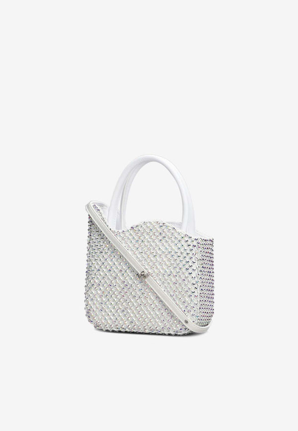 Mini Ivy Crystal-Embellished Top Handle Bag Le Silla 9979UBAGXXXXSAS 200