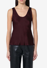 Anine Bing Lea Silk Tank Top Bordeaux A-07-0839SI/Q_ANINE-RED15