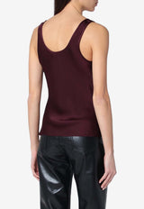 Anine Bing Lea Silk Tank Top Bordeaux A-07-0839SI/Q_ANINE-RED15