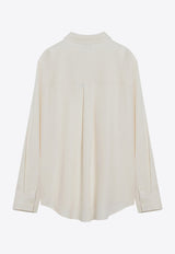 Anine Bing Braxton Long-Sleeved Shirt Ivory A-07-10840VI/Q_ANINE-IVY26