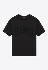 Anine Bing Jaylin Fleece Logo Vintage T-shirt Black A-08-10527CO/Q_ANINE-WBL25