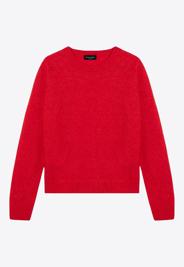 Roberto Collina Cashmere and Silk Crewneck Sweater Red A01001A01/P_ROBER-38