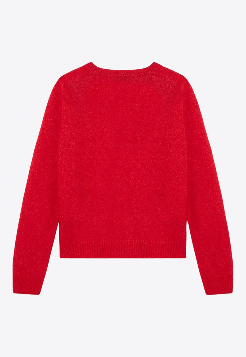 Roberto Collina Cashmere and Silk Crewneck Sweater Red A01001A01/P_ROBER-38