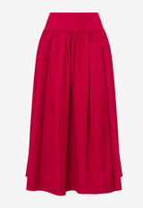 Moschino A-line Maxi Skirt A011855300197 0197 Red