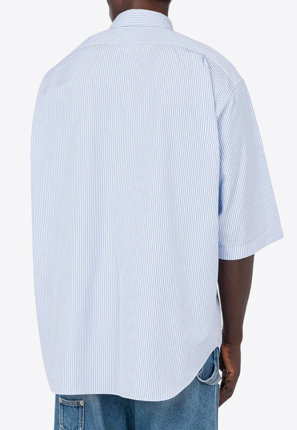 Moschino Striped Buttoned Shirt Light Blue A0203 0232 2303