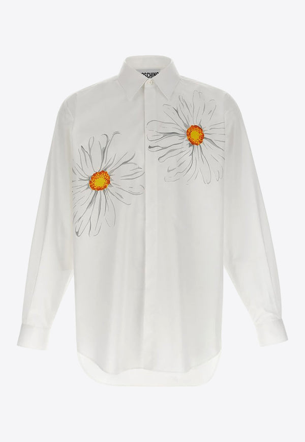 Moschino Margherite Long-Sleeved Shirt White  A0220 0235 1001