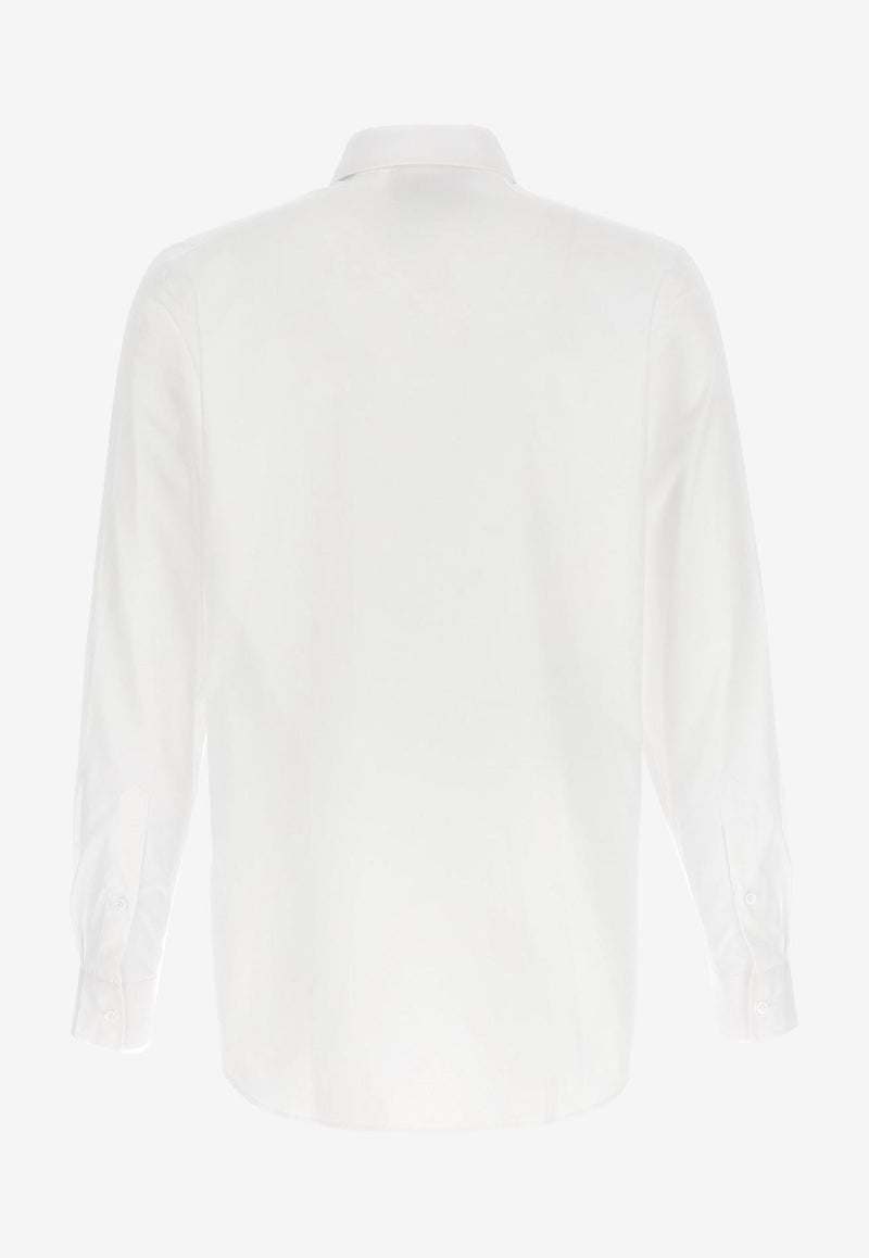 Moschino Teddy Logo Long-Sleeved Shirt White A0221 7035 1001