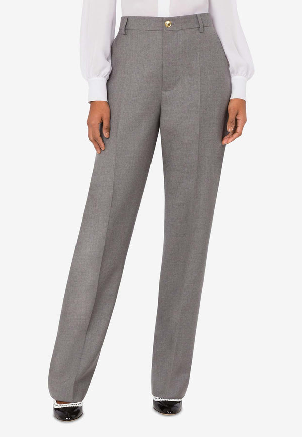 Moschino Straight-Leg Wool Pants A032155190507 0507 Gray