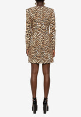 Moschino Leopard Print Mini Dress A042855501888 1888 Multicolor