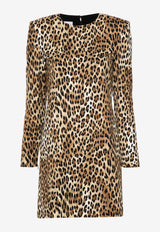 Moschino Leopard Print Mini Dress A042855501888 1888 Multicolor