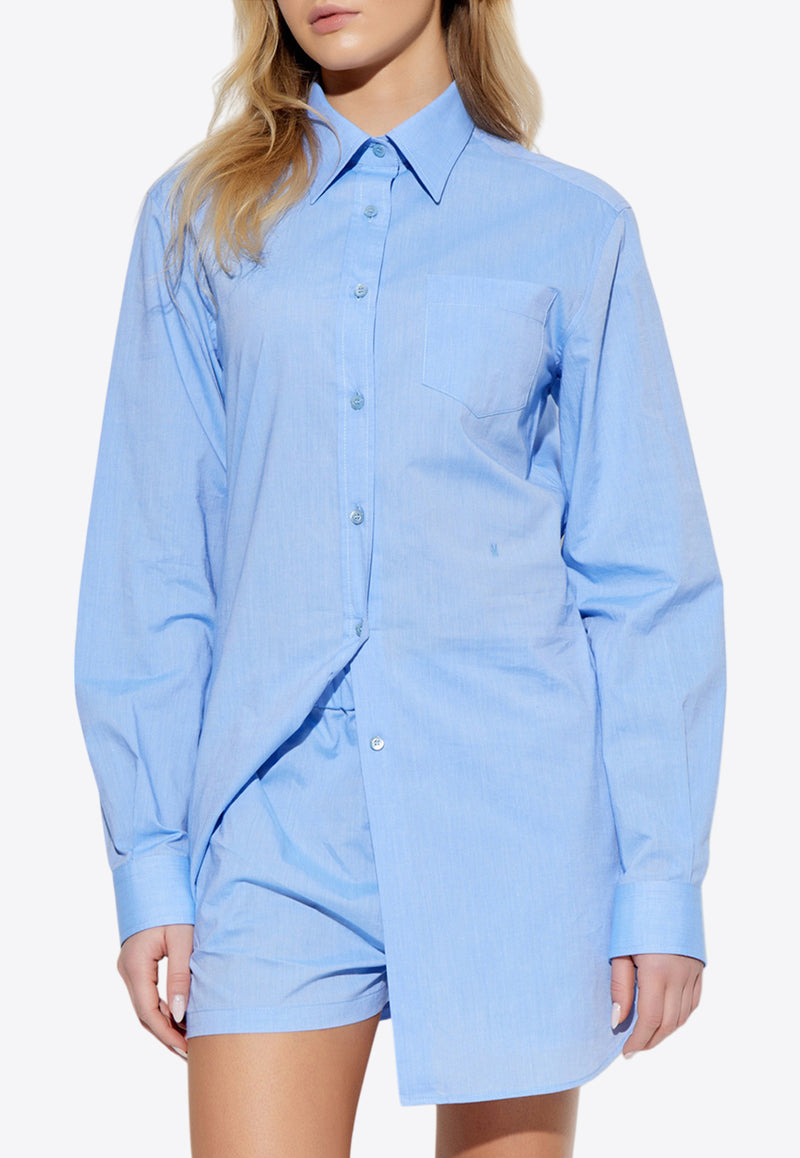 Moschino Buttoned Shirt Playsuit Blue A0436 0534 2266