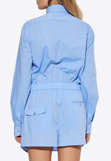 Moschino Buttoned Shirt Playsuit Blue A0436 0534 2266