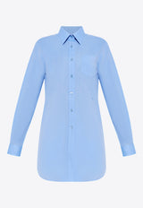 Moschino Buttoned Shirt Playsuit Blue A0436 0534 2266