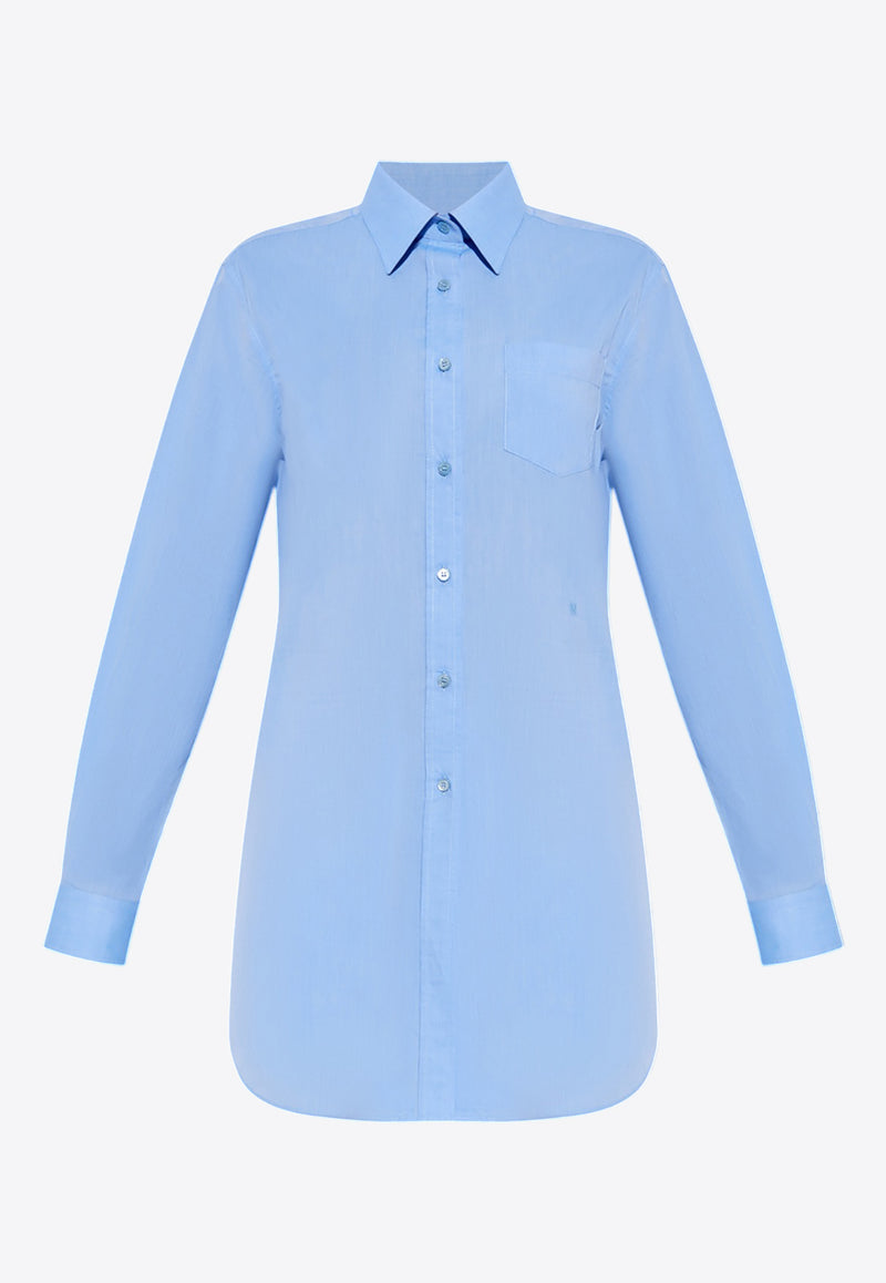 Moschino Buttoned Shirt Playsuit Blue A0436 0534 2266