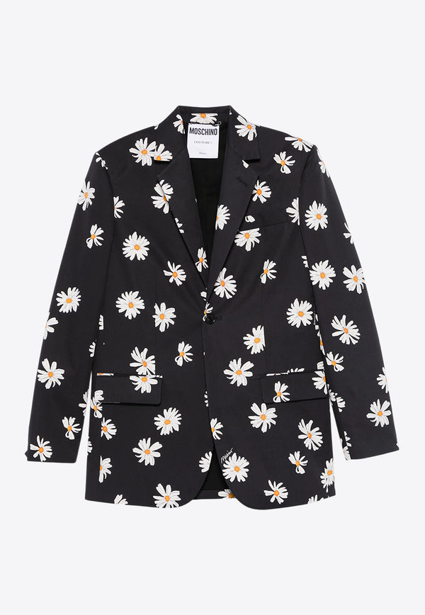 Moschino All-Over Daisy Print Blazer Black A0505 0560 1555