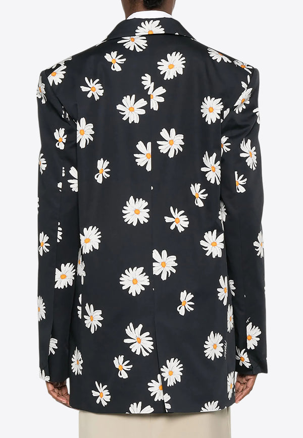 Moschino All-Over Daisy Print Blazer Black A0505 0560 1555