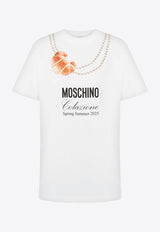 Moschino Breakfast Logo T-shirt White  A0703 0541 1001