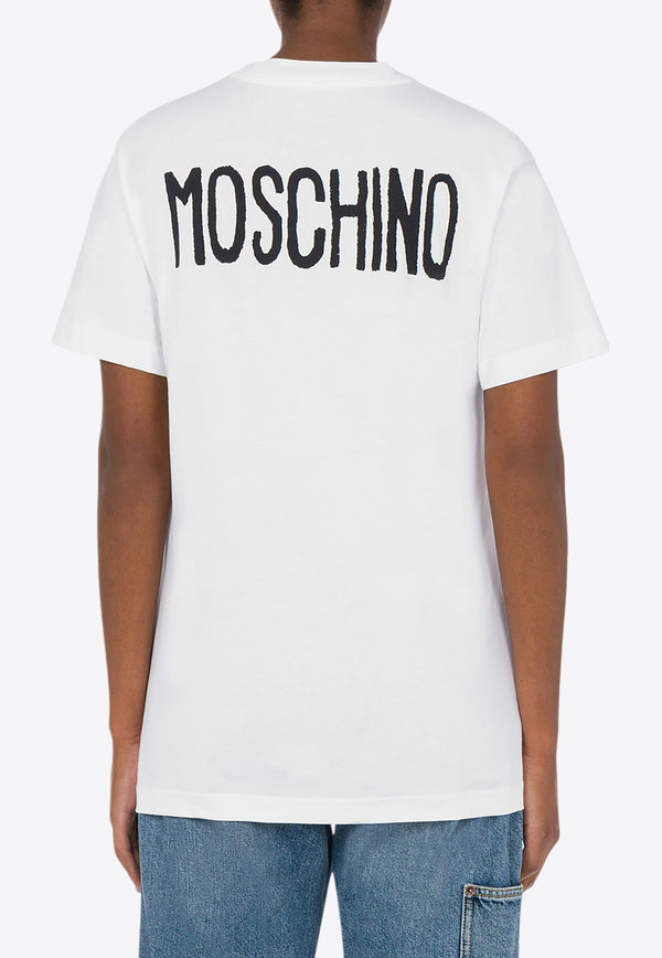 Moschino Archive Slogan Print T-shirt White  A0711 0541 1001