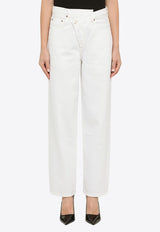 Agolde Criss Cross Straight-Leg Jeans White A097B1183/O_AGOLD-MSHAK