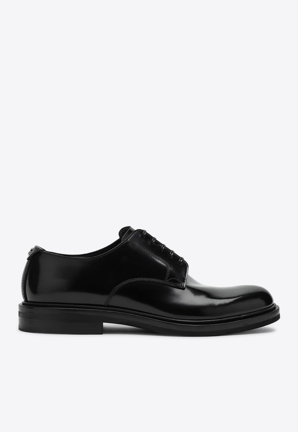 Dolce 
Gabbana Altavilla Derby Shoes in Brushed Leather Black A10840A1203/P_DOLCE-80999