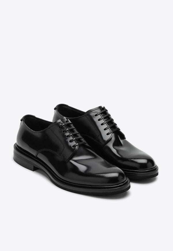 Dolce 
Gabbana Altavilla Derby Shoes in Brushed Leather Black A10840A1203/P_DOLCE-80999