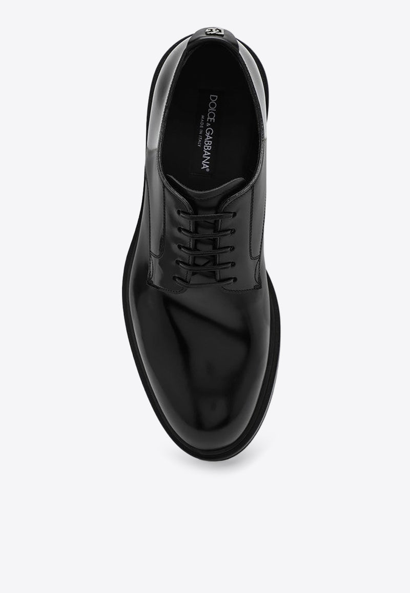 Dolce 
Gabbana Altavilla Derby Shoes in Brushed Leather Black A10840A1203/P_DOLCE-80999