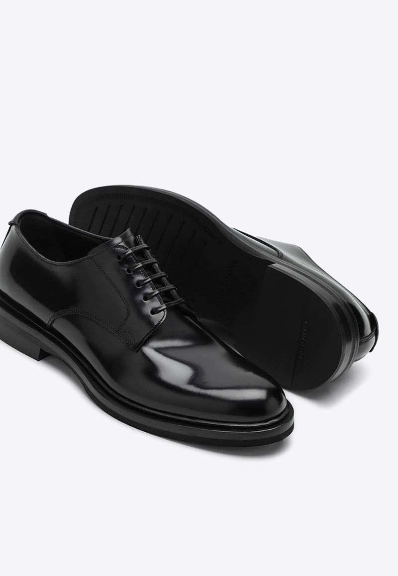 Dolce 
Gabbana Altavilla Derby Shoes in Brushed Leather Black A10840A1203/P_DOLCE-80999