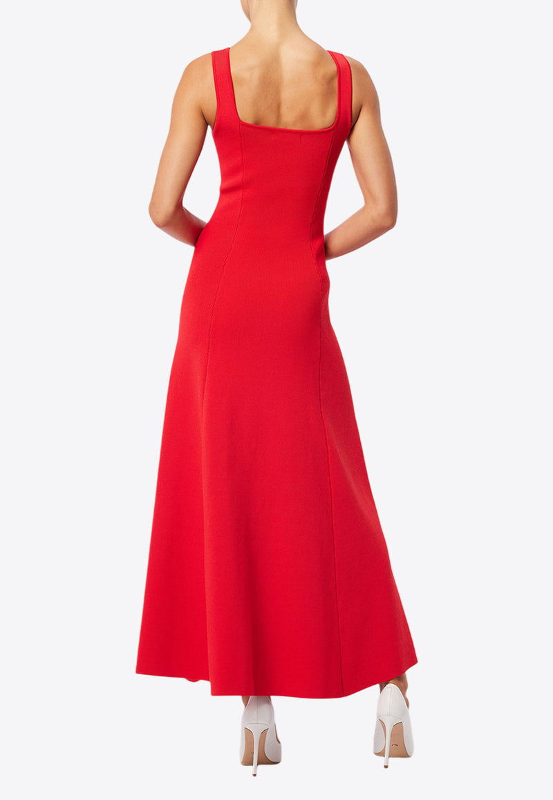 Mossman Monaco Crepe Sleeveless Maxi Dress Red A1108RED