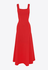 Mossman Monaco Crepe Sleeveless Maxi Dress Red A1108RED