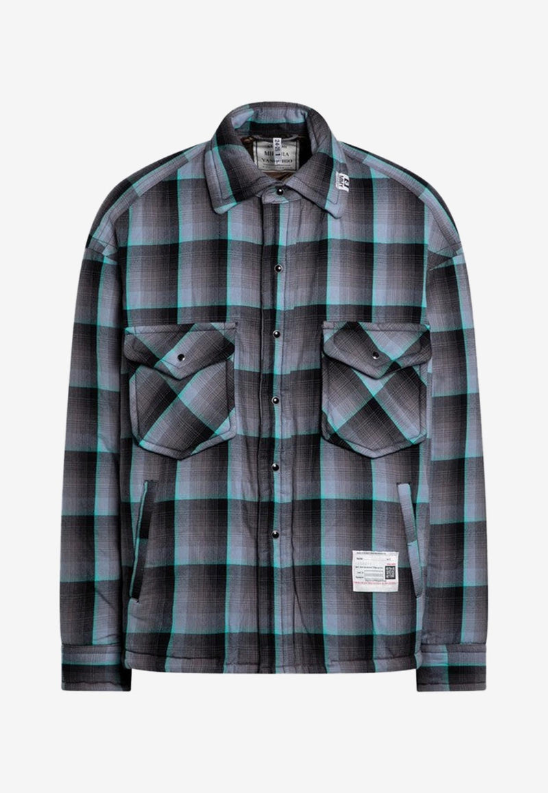 Maison MIHARA YASUHIRO Plaid Check Padded Overshirt Blue A13SH084CO/P_MIHAR-BL