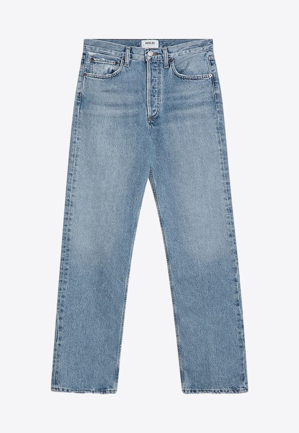 Agolde Washed-Out High-Rise Jeans Light Blue A1991206/Q_AGOLD-HRNC