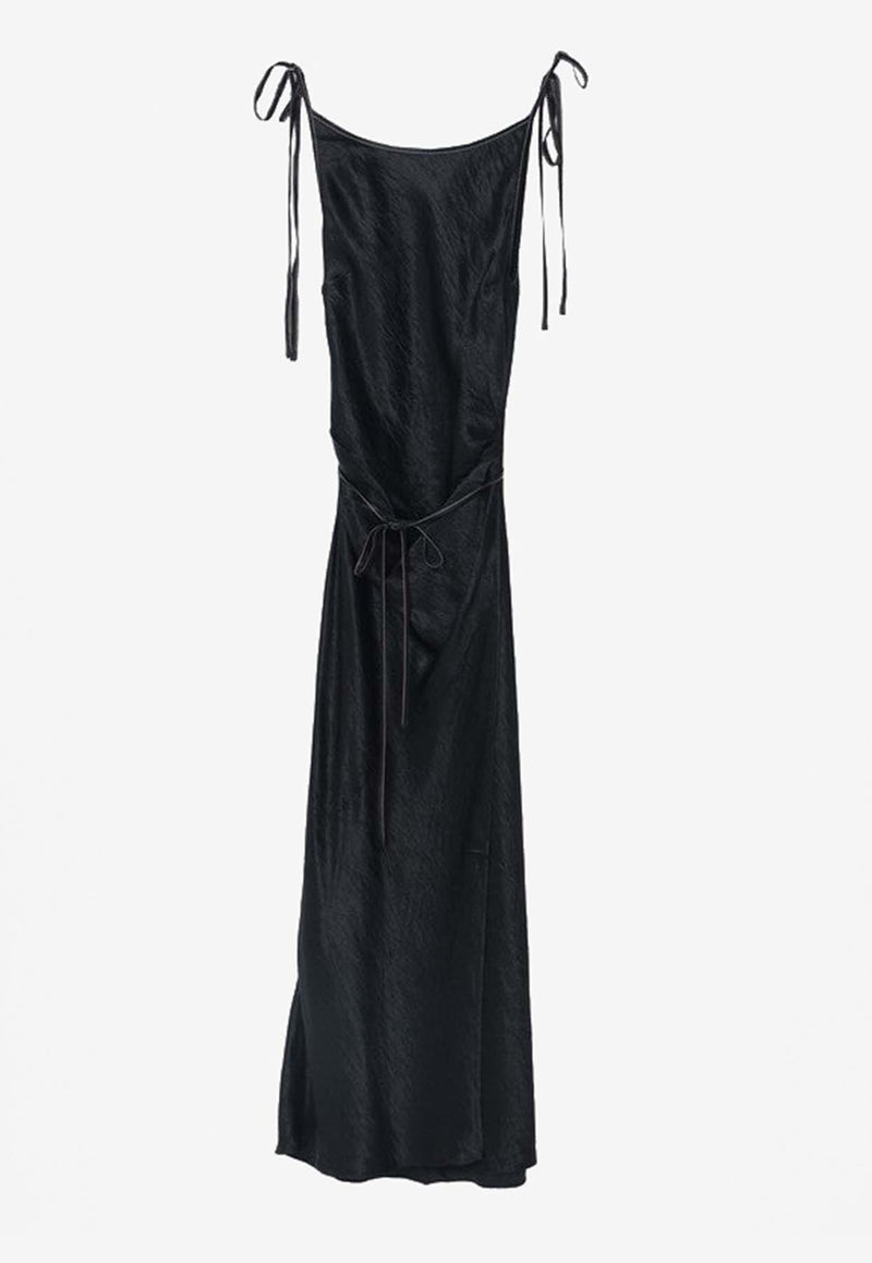 Acne Studios Drawstring Midi Dress Black A20752PL/Q_ACNE-900