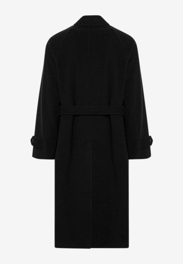 Auralee Belted Wool Coat Black A24AC01WMWO/P_AURA-BLK