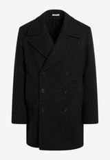 Auralee Double-Breasted Wool Coat Blue A24AC02SBWO/P_AURA-DN