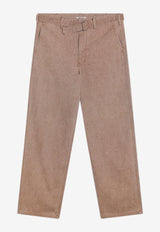 Auralee Washed Canvas Belted Pants Brown A24AP03HGCO/P_AURA-LB