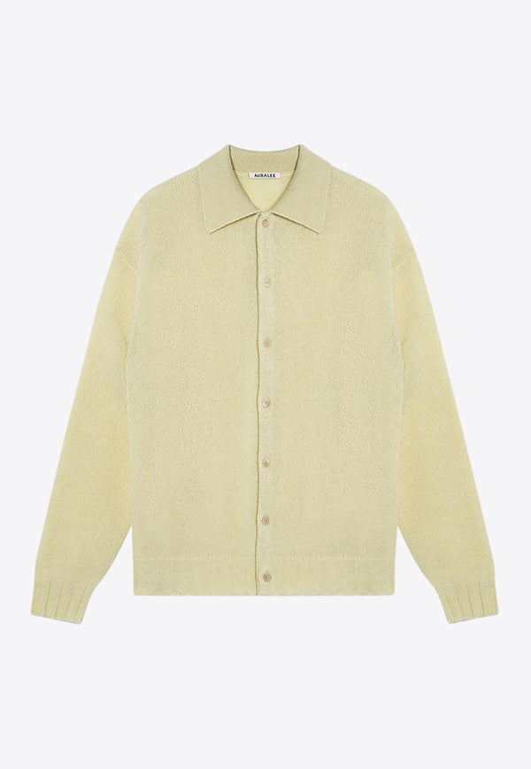 Auralee Wool and Cashmere Cardigan Yellow A24AS01SCWO/P_AURA-LY