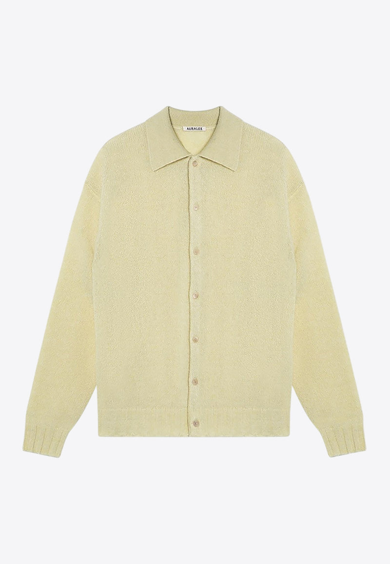 Auralee Wool and Cashmere Cardigan Yellow A24AS01SCWO/P_AURA-LY